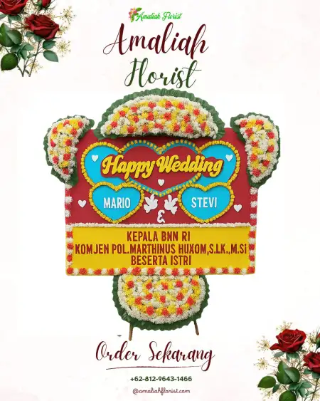 Papan Bunga Pernikahan Telawah